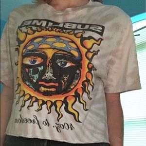 Sublime cotton cropped tie dye tshirt